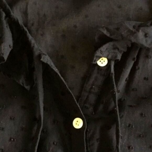 J CREW Swiss Dot Ruffle Cotton Shirt - Picture 13 of 14